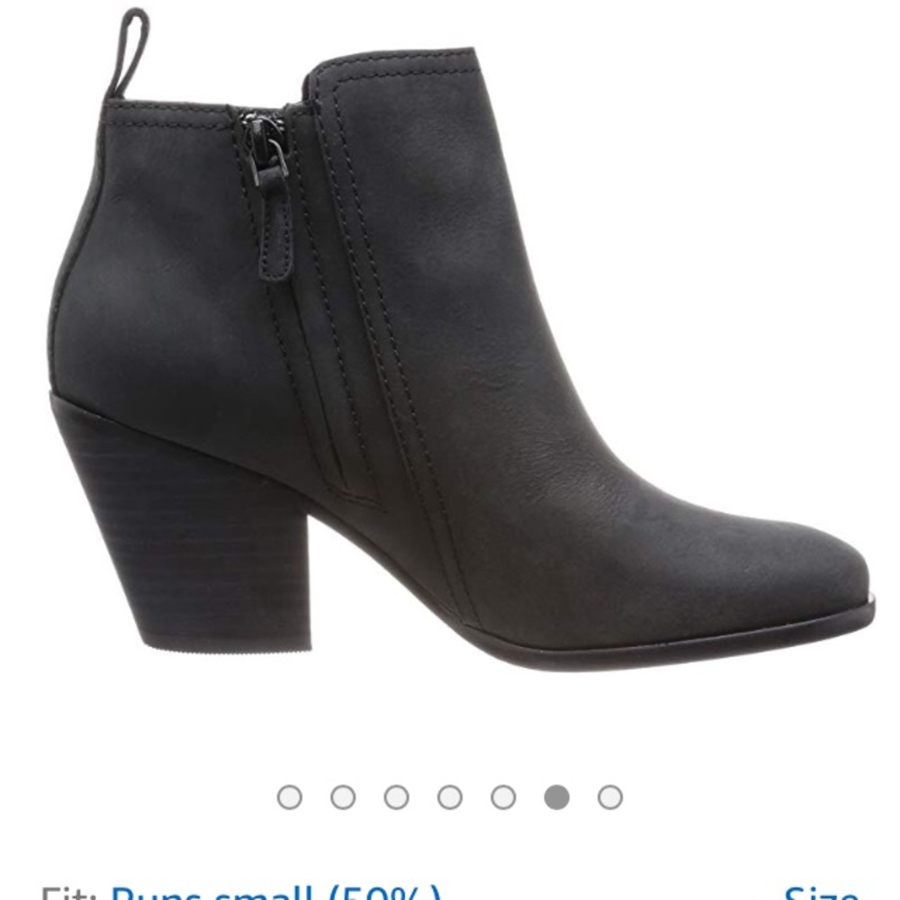 Cole Haan black suede leather booties size 7 1/2
